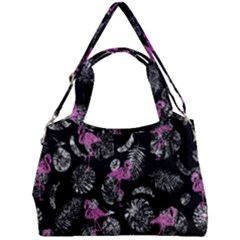 Flamingo Pattern Double Compartment Shoulder Bag