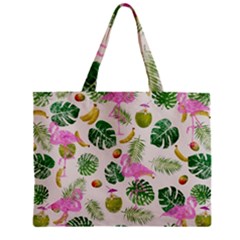 Flamingo Pattern Zipper Mini Tote Bag by Valentinaart