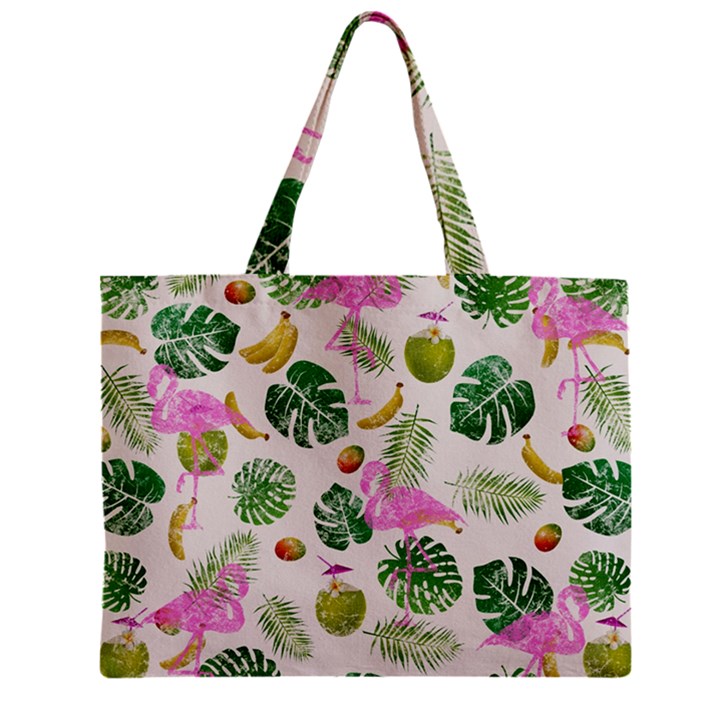 Flamingo pattern Zipper Mini Tote Bag