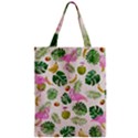 Flamingo pattern Zipper Classic Tote Bag View1