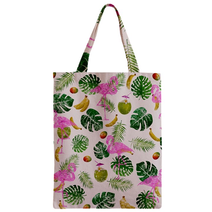 Flamingo pattern Zipper Classic Tote Bag