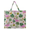 Flamingo pattern Zipper Large Tote Bag View1