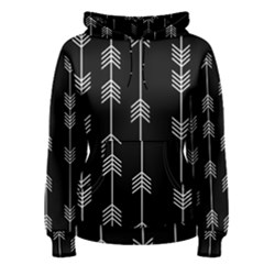 Black And White Abstract Pattern Women s Pullover Hoodie by Valentinaart