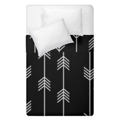 Black And White Abstract Pattern Duvet Cover Double Side (single Size) by Valentinaart