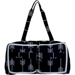 Black And White Abstract Pattern Multi Function Bag by Valentinaart