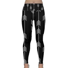 Black And White Abstract Pattern Lightweight Velour Classic Yoga Leggings by Valentinaart