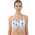 Black and white abstract pattern Back Web Sports Bra View1