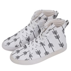 Black And White Abstract Pattern Men s Hi-top Skate Sneakers by Valentinaart