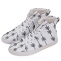 Black and white abstract pattern Men s Hi-Top Skate Sneakers View2