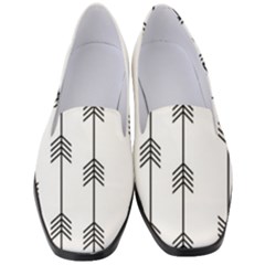 Black And White Abstract Pattern Women s Classic Loafer Heels