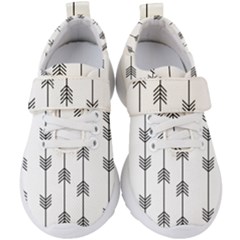 Black And White Abstract Pattern Kids  Velcro Strap Shoes