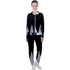 Geometric Landscape Casual Jacket And Pants Set