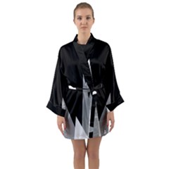 Geometric Landscape Long Sleeve Kimono Robe by Valentinaart