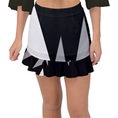 Geometric Landscape Fishtail Mini Chiffon Skirt by Valentinaart