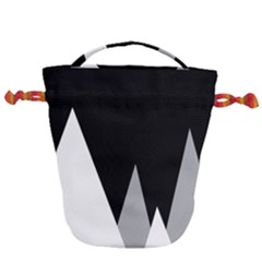 Geometric Landscape Drawstring Bucket Bag by Valentinaart