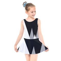 Geometric Landscape Kids  Skater Dress Swimsuit by Valentinaart