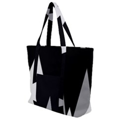 Geometric Landscape Zip Up Canvas Bag by Valentinaart