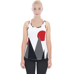 Geometric Landscape Piece Up Tank Top by Valentinaart