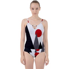 Geometric Landscape Cut Out Top Tankini Set by Valentinaart