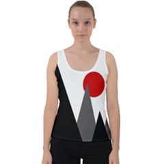 Geometric Landscape Velvet Tank Top by Valentinaart