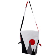 Geometric Landscape Folding Shoulder Bag