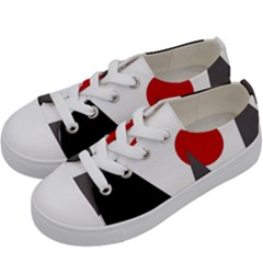 Geometric Landscape Kids  Low Top Canvas Sneakers by Valentinaart