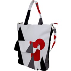 Geometric Landscape Shoulder Tote Bag