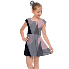 Geometric Landscape Kids  Cap Sleeve Dress by Valentinaart