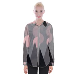 Geometric Landscape Womens Long Sleeve Shirt