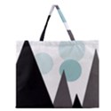 Geometric landscape Zipper Large Tote Bag View1