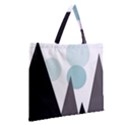 Geometric landscape Zipper Large Tote Bag View2