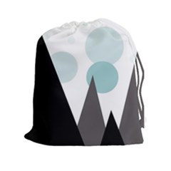 Geometric landscape Drawstring Pouch (XXL)