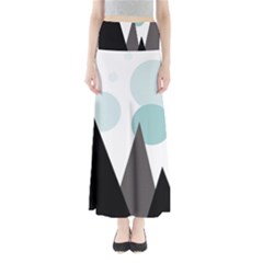 Geometric landscape Full Length Maxi Skirt