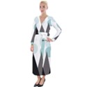 Geometric landscape Velvet Maxi Wrap Dress View1