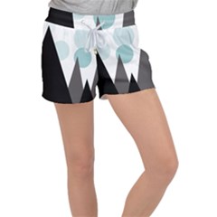 Geometric landscape Women s Velour Lounge Shorts