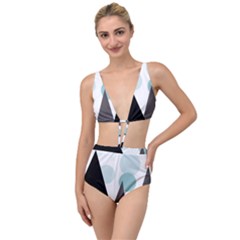 Geometric landscape Tied Up Two Piece Swimsuit