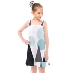 Geometric landscape Kids  Overall Dress