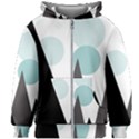 Geometric landscape Kids  Zipper Hoodie Without Drawstring View1