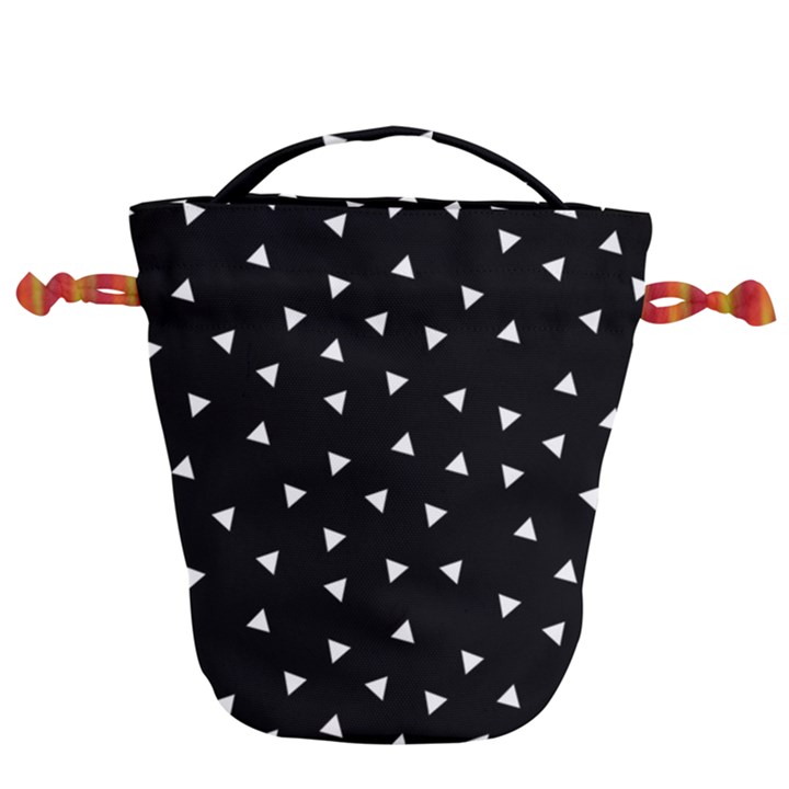 Geometric Pattern Drawstring Bucket Bag