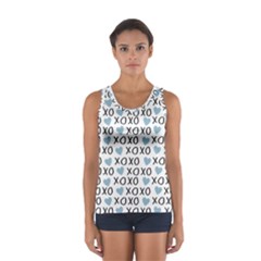 Xo Valentines Day Pattern Sport Tank Top  by Valentinaart