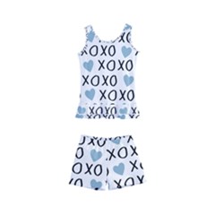 Xo Valentines Day Pattern Kids  Boyleg Swimsuit