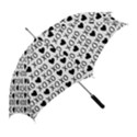 XO Valentines day pattern Straight Umbrellas View2