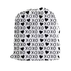 Xo Valentines Day Pattern Drawstring Pouch (xxl) by Valentinaart