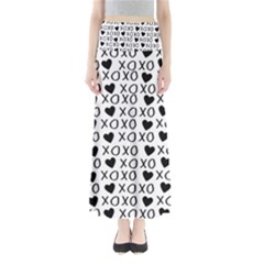 Xo Valentines Day Pattern Full Length Maxi Skirt by Valentinaart