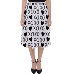 Xo Valentines Day Pattern Classic Midi Skirt by Valentinaart