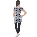 XO Valentines day pattern Puff Sleeve Tunic Top View2