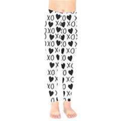 Xo Valentines Day Pattern Kids  Legging by Valentinaart