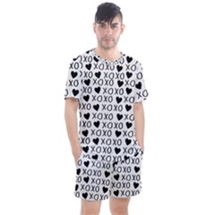 Xo Valentines Day Pattern Men s Mesh Tee And Shorts Set