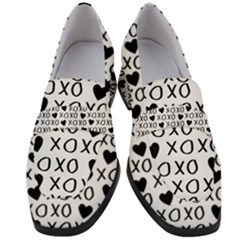 Xo Valentines Day Pattern Women s Chunky Heel Loafers by Valentinaart