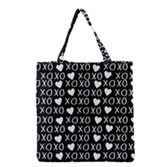 Xo Valentines Day Pattern Grocery Tote Bag by Valentinaart